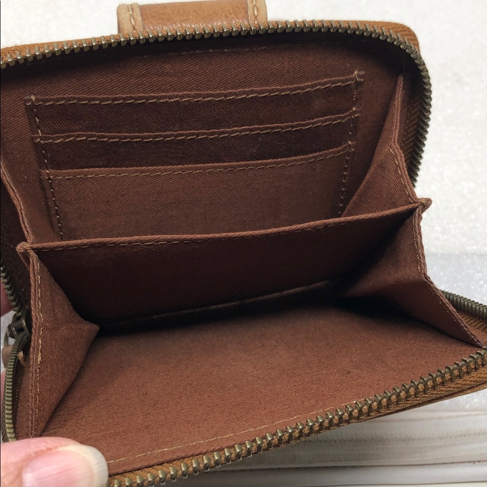 Fossil Wallet Brown Multicolor Patchwork Leather … - image 7